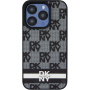 DKNY Checkered Pattern and Stripe kryt pro iPhone 14 Pro Max - šedý