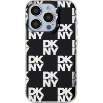 DKNY Checkered Pattern kryt pro iPhone 15 Pro - černý