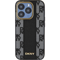 DKNY Checkered Pattern kryt s MagSafe pro iPhone 15 Pro - černý
