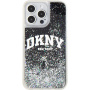 DKNY Liquid Glitter Arch Logo kryt pro iPhone 14 Pro Max - černý