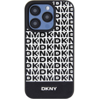 DKNY Repeat Pattern Bottom Stripe kryt s MagSafe pro iPhone 13 Pro Max - černý