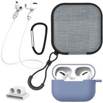 Praktická sada 5v1 pro AirPods Pro - modrošedá