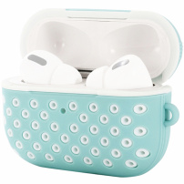 Silikonový ochranný obal pro AirPods Pro - modrobílý