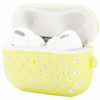 Silikonový ochranný obal pro AirPods Pro - žlutobílý