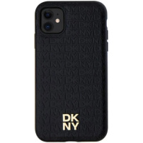 DKNY Repeat Pattern Stack Logo kryt s MagSafe pro iPhone 11 - černý
