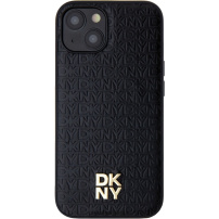 DKNY Repeat Pattern Stack Logo kryt s MagSafe pro iPhone 15 - černý
