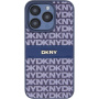 DKNY Repeat Pattern Tonal Stripe kryt pro iPhone 15 Pro - tmavě modrý