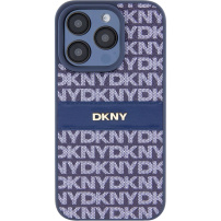 DKNY Repeat Pattern Tonal Stripe kryt pro iPhone 15 Pro - tmavě modrý