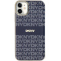 DKNY Repeat Pattern Tonal Stripe kryt s MagSafe pro iPhone 11 - tmavě modrý
