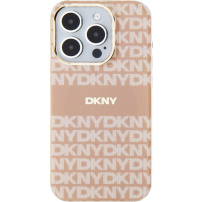 DKNY Repeat Pattern Tonal Stripe kryt s MagSafe pro iPhone 13 Pro Max - růžový
