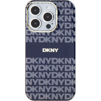 DKNY Repeat Pattern Tonal Stripe kryt s MagSafe pro iPhone 15 Pro - tmavě modrý