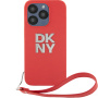 DKNY Stack Logo kryt s poutkem pro iPhone 15 Pro - červený