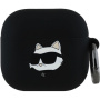 Karl Lagerfeld 3D Logo NFT Choupette Head silikonový obal pro AirPods 4 / 5 - černý