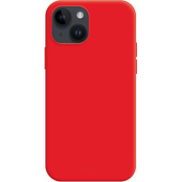FIXED MagFlow silikonový kryt s MagSafe pro iPhone 14 Plus - červený