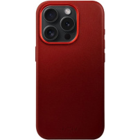 FIXED MagLeather kožený kryt s MagSafe pro iPhone 15 Pro Max - červený