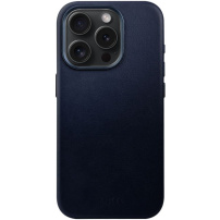 FIXED MagLeather kožený kryt s MagSafe pro iPhone 15 Pro Max - tmavě modrý