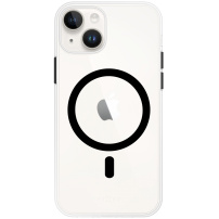 FIXED MagPurity transparentní kryt s černým MagSafe pro iPhone 14 Plus - čirý