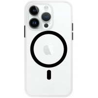 FIXED MagPurity transparentní kryt s černým MagSafe pro iPhone 14 Pro Max - čirý