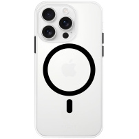 FIXED MagPurity transparentní kryt s černým MagSafe pro iPhone 16 Pro Max - čirý