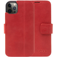 FIXED ProFit kožené flipové pouzdro pro iPhone 12 Pro Max - červené