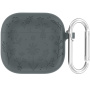 Silikonový obal se vzorem květin pro AirPods 4 / 5 - tmavě šedý