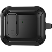 Super odolný obal s karabinou pro AirPods 4 / 5 - černý