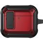 Super odolný obal s karabinou pro AirPods 4 / 5 - červený