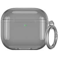 Transparentní obal s karabinou pro AirPods 4 / 5 - šedý