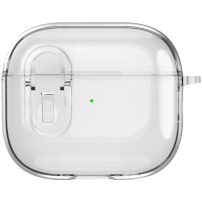Transparentní obal se zapínáním a karabinou pro AirPods 4 / 5 - čirý