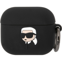 Karl Lagerfeld 3D Logo NFT Karl Head silikonový obal pro AirPods 3 - černý