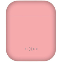 FIXED Silky ultratenký silikonový obal pro AirPods 1 / 2 - růžový