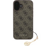 Guess 4G Charms kryt pro iPhone 16 - hnědý