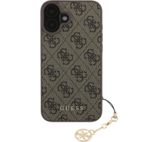 Guess 4G Charms kryt pro iPhone 16 Plus - hnědý