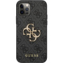 Guess 4G Metal Logo kryt pro iPhone 12 / 12 Pro - šedý