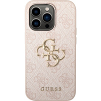 Guess 4G Metal Logo kryt pro iPhone 14 Pro Max - růžový