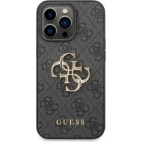 Guess 4G Metal Logo kryt pro iPhone 14 Pro Max - šedý