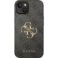 Guess 4G Metal Logo kryt pro iPhone 15 - šedý