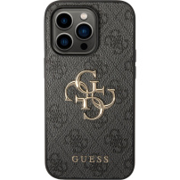 Guess 4G Metal Logo kryt pro iPhone 15 Pro - šedý