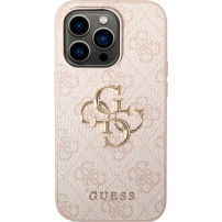 Guess 4G Metal Logo kryt pro iPhone 15 Pro Max - růžový