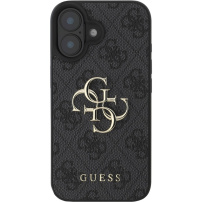 Guess 4G Metal Logo kryt pro iPhone 16 Plus - šedý