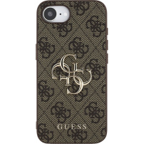 Guess 4G Metal Logo kryt pro iPhone 16e / 17e - hnědý