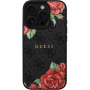 Guess 4G Roses kryt se vzorem růží a MagSafe pro iPhone 16 Pro Max - šedý