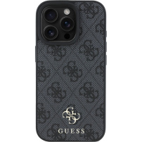 Guess 4G Small Metal Logo kryt s MagSafe pro iPhone 16 Pro - šedý