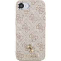 Guess 4G Small Metal Logo kryt s MagSafe pro iPhone 16e / 17e - růžový