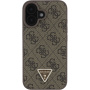 Guess 4G Strass Triangle Metal Logo kryt pro iPhone 16 - hnědý