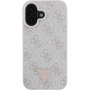 Guess 4G Strass Triangle Metal Logo kryt pro iPhone 16 - růžový