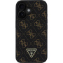 Guess 4G Triangle Metal Logo kryt pro iPhone 16 - černý