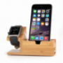 Dřevěná dokovací a nabíjecí stanice / stojánek pro Apple Watch 38mm / 42mm a iPhone 7 / 7 Plus / 6S / 6S Plus / 6 / 6 Plus a iPhone 5 / 5S / 5C