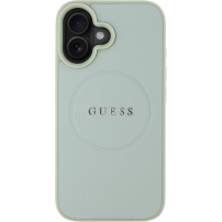 Guess Grained Classic Logo kryt s MagSafe pro iPhone 16 - zelený