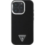 Guess Grained Triangle Logo kryt s MagSafe pro iPhone 16 Pro - černý